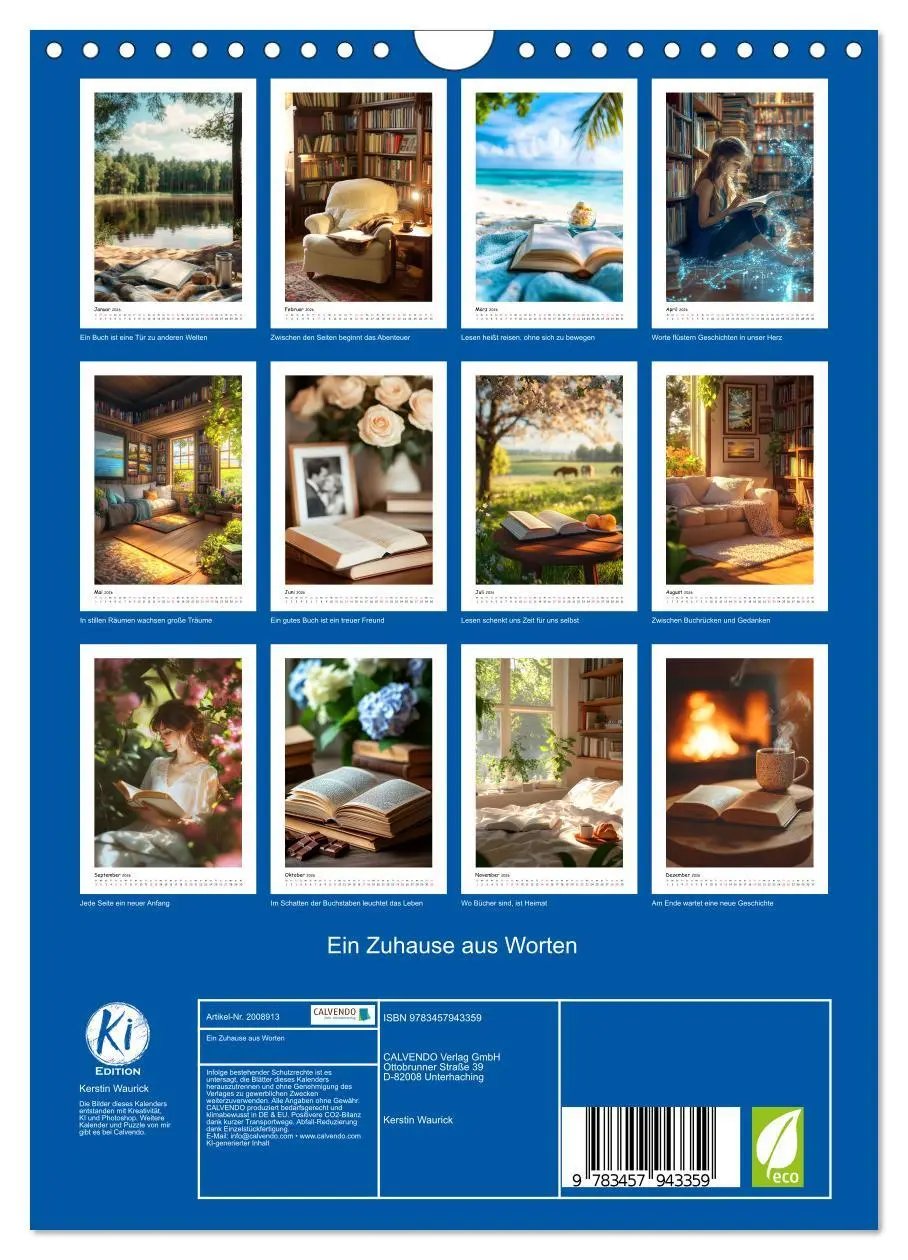 Bild: 9783457943359 | Ein Zuhause aus Worten (Wandkalender 2026 DIN A4 hoch), CALVENDO...