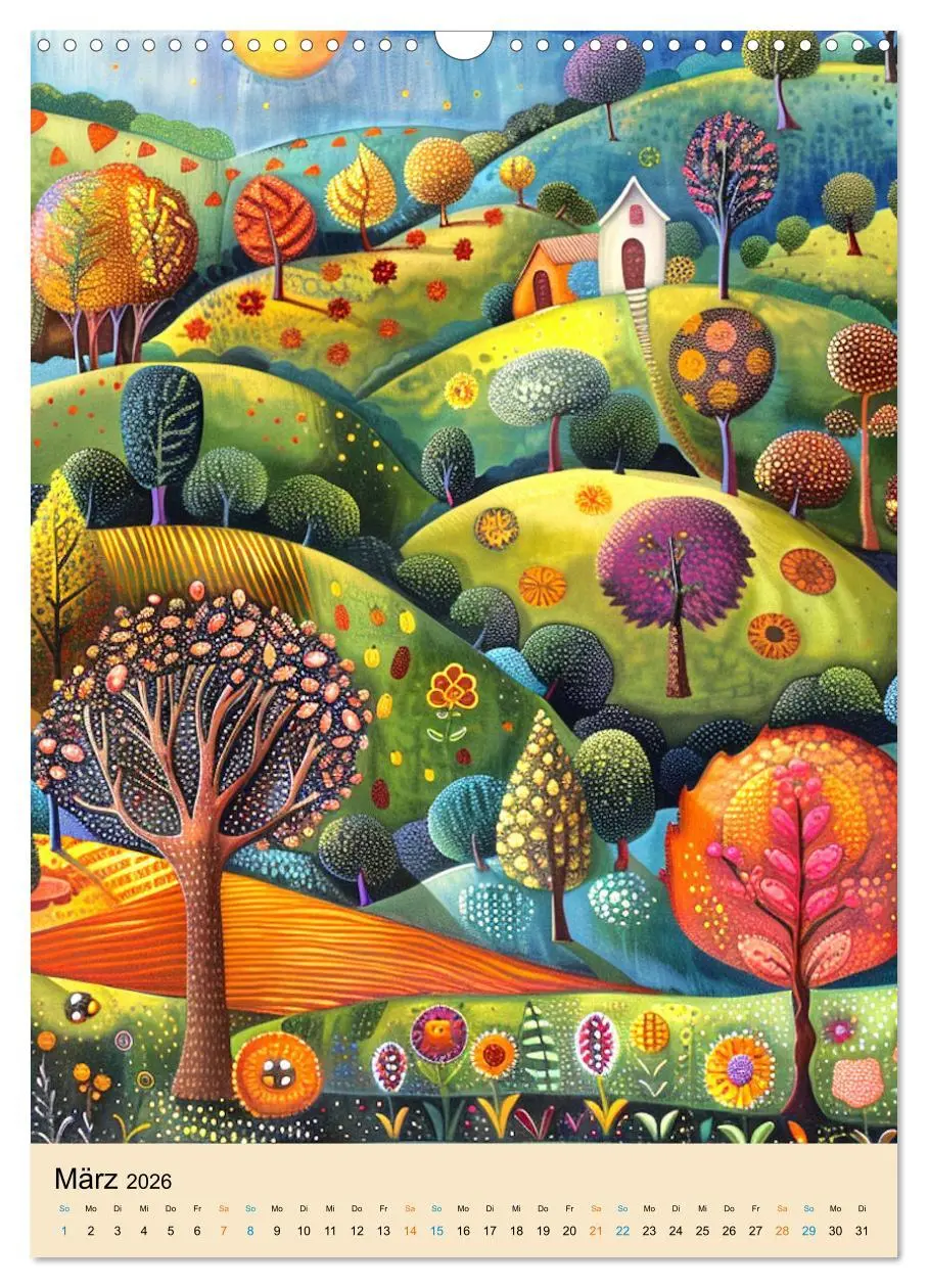 Bild: 9783516273359 | Bunte naive reise (Wandkalender 2026 DIN A3 hoch), CALVENDO...
