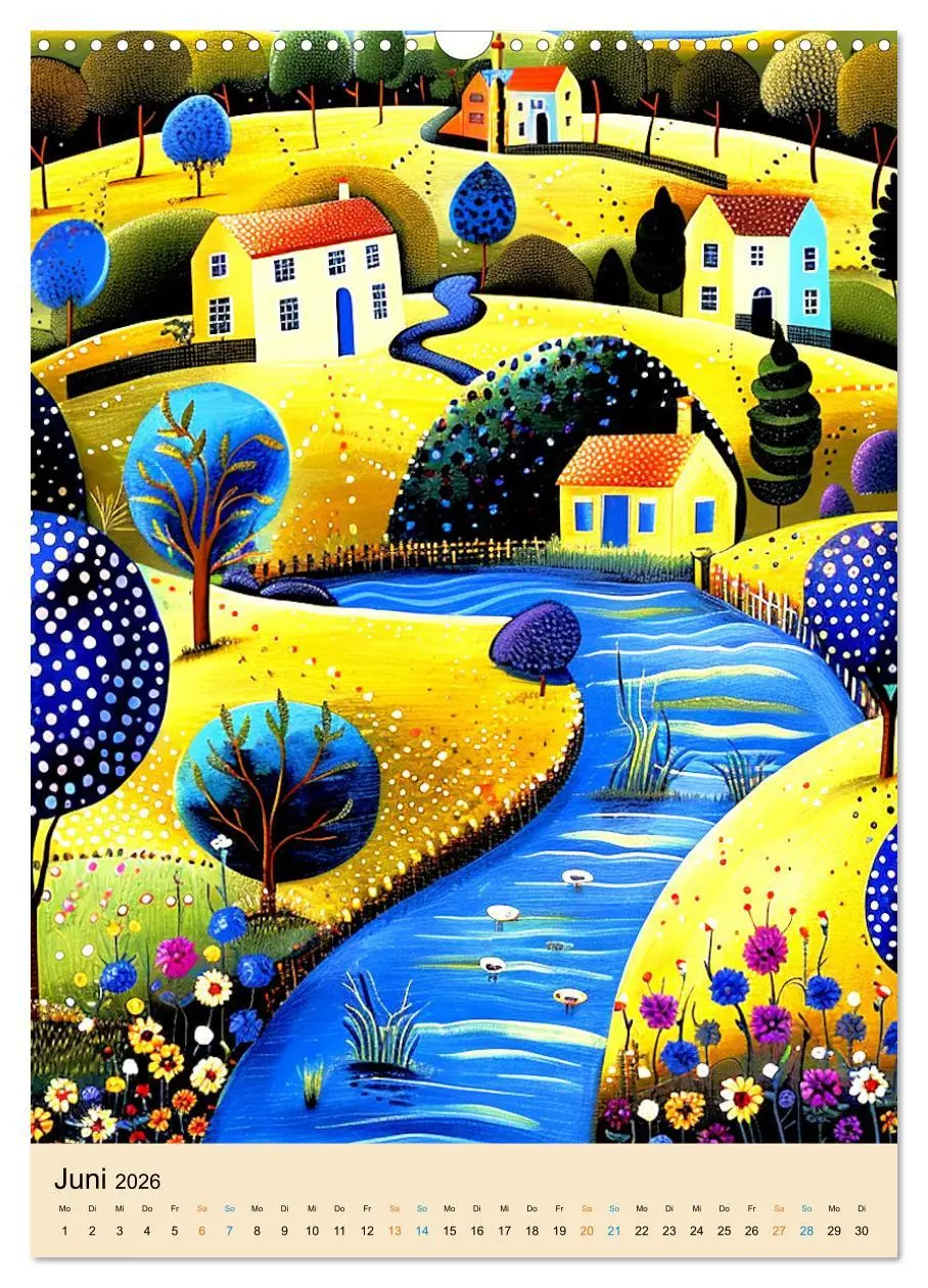 Bild: 9783516273359 | Bunte naive reise (Wandkalender 2026 DIN A3 hoch), CALVENDO...