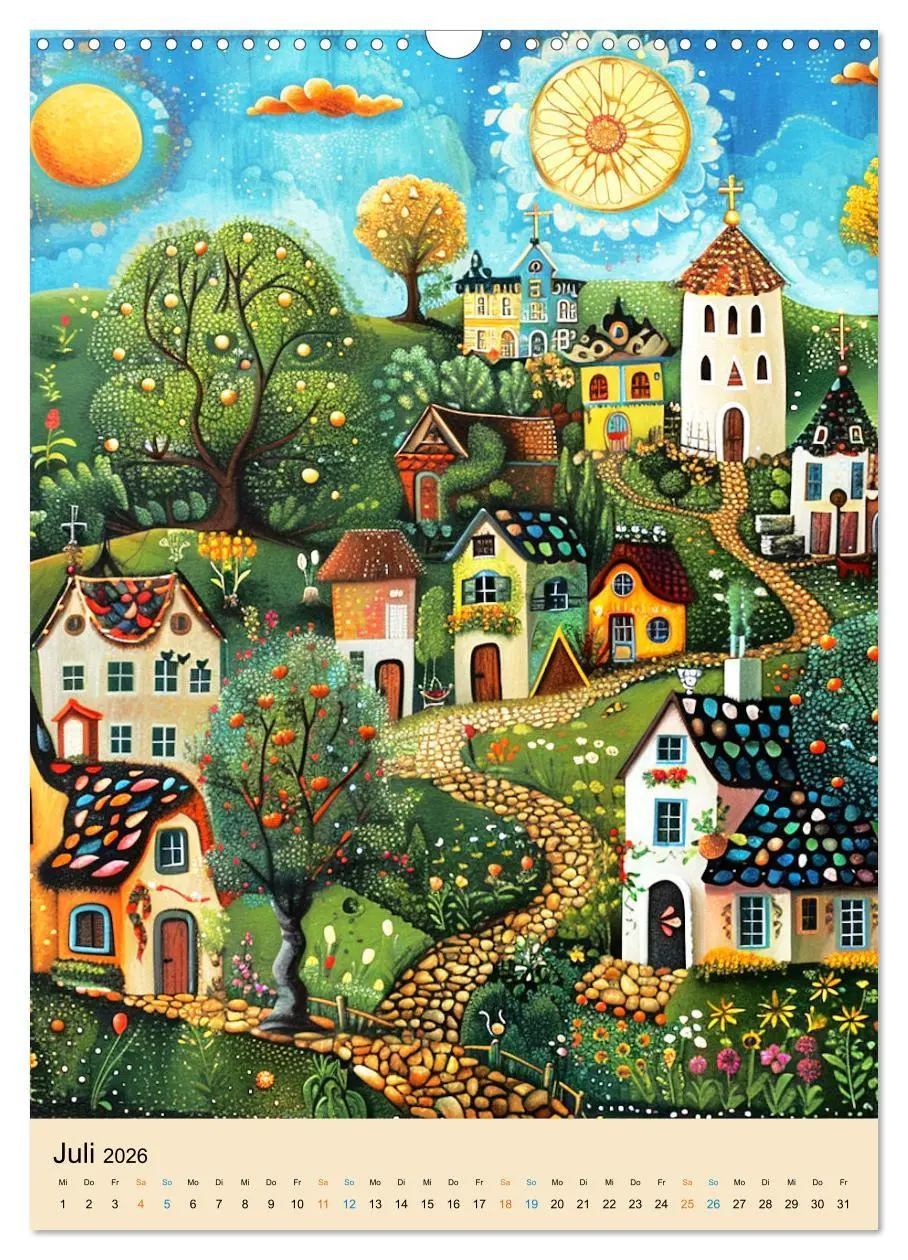 Bild: 9783516273359 | Bunte naive reise (Wandkalender 2026 DIN A3 hoch), CALVENDO...