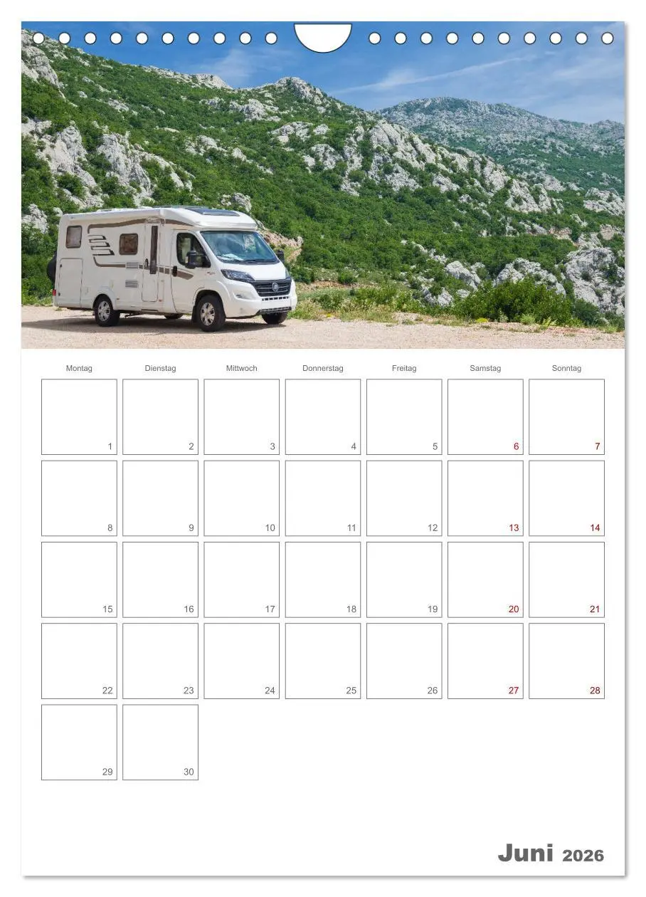 Bild: 9783516343359 | Wohnmobil Jahresplaner (Wandkalender 2026 DIN A4 hoch), CALVENDO...
