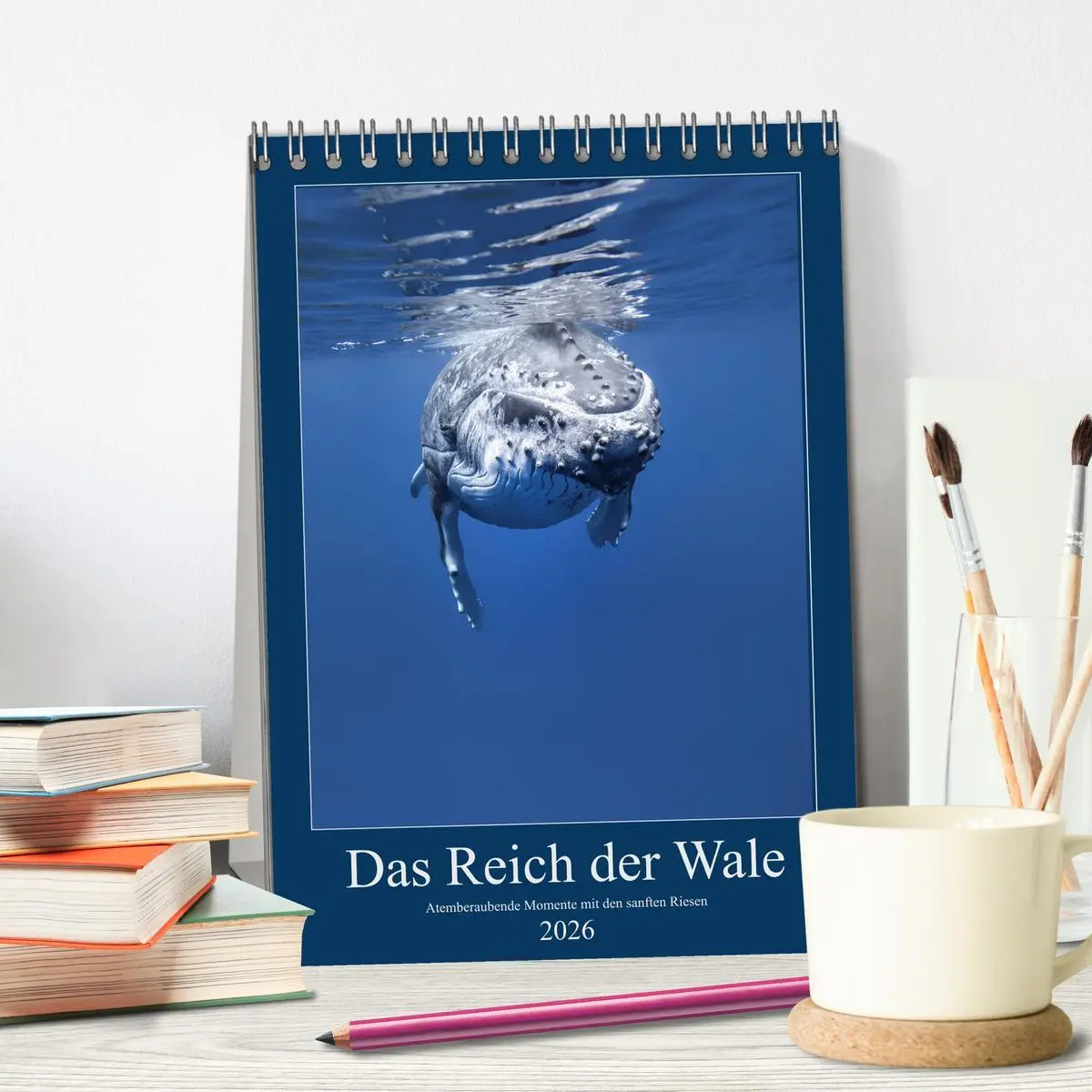 Bild: 9783516413359 | Im Reich der Wale (Tischkalender 2026 DIN A5 hoch), CALVENDO...