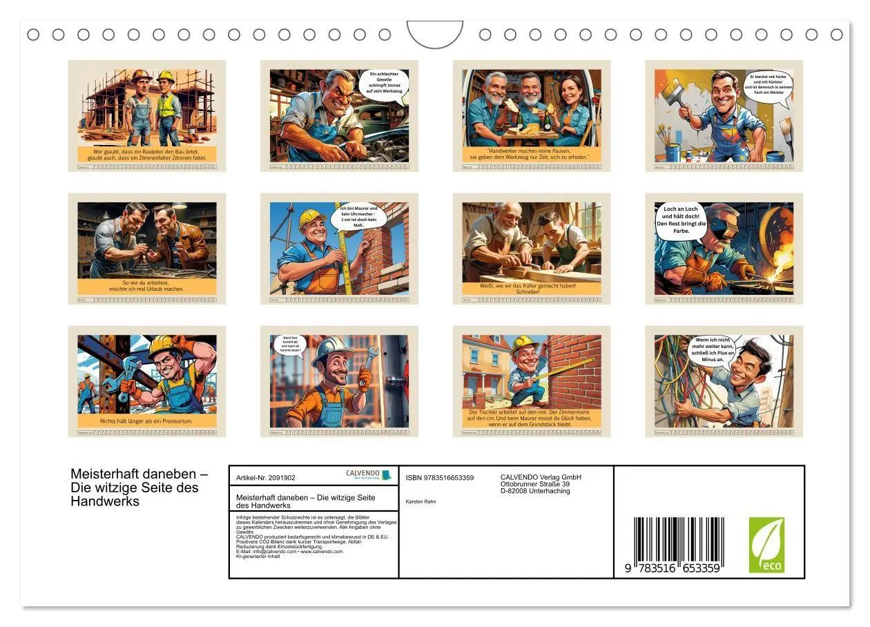 Bild: 9783516653359 | Meisterhaft daneben - Die witzige Seite des Handwerks (Wandkalender...