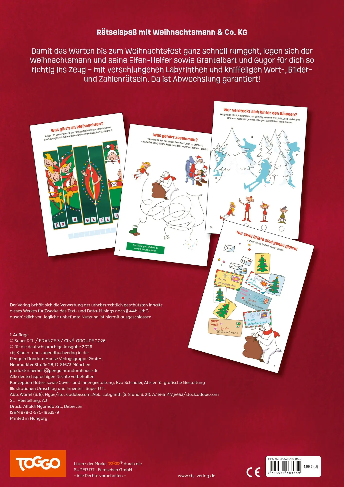 Bild: 9783570183359 | Weihnachtsmann &amp; Co. KG - O du fröhliche Rätselzeit | Taschenbuch