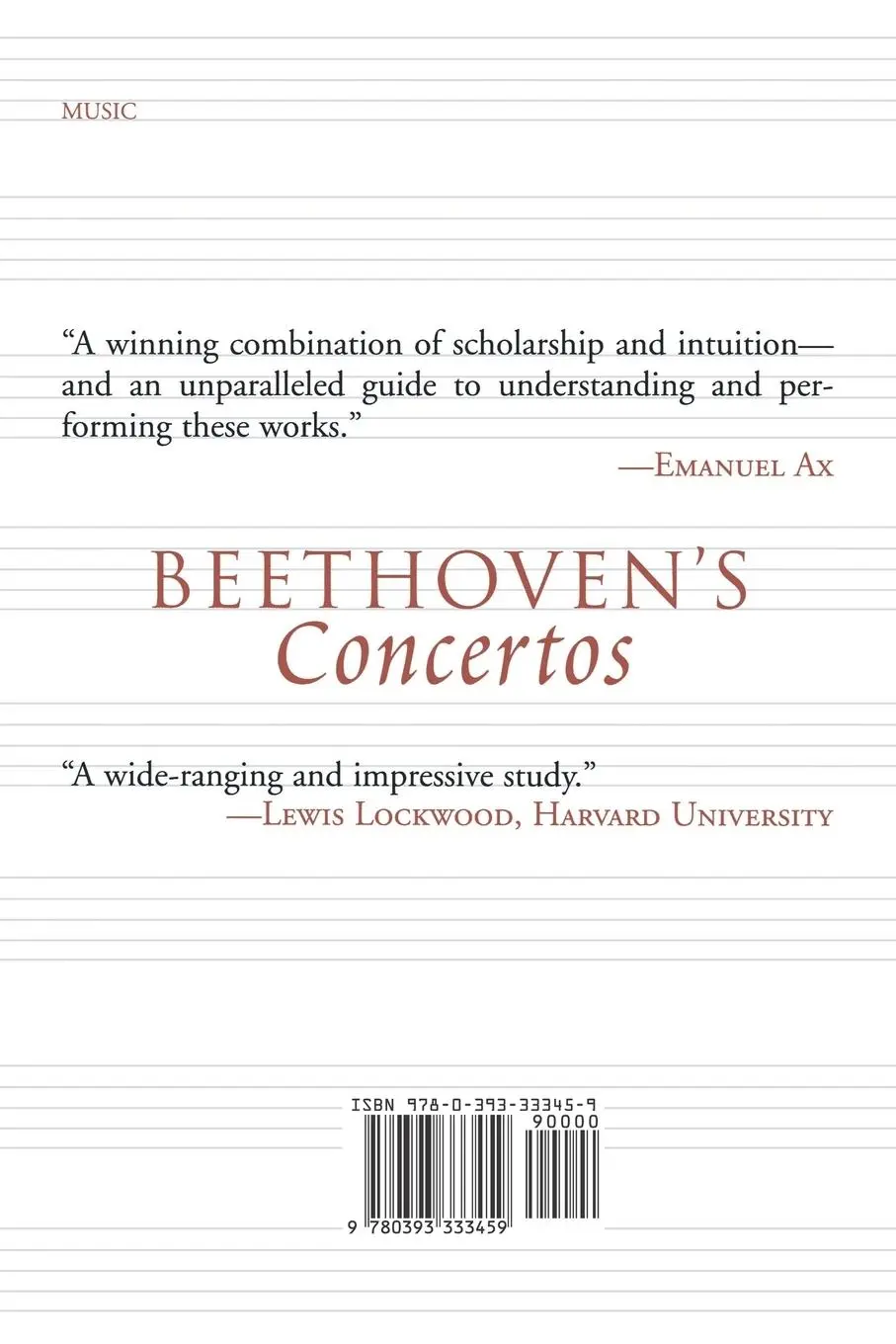 Rückseite: 9780393333459 | Beethoven's Concertos | History, Style, Performance | Leon Plantinga