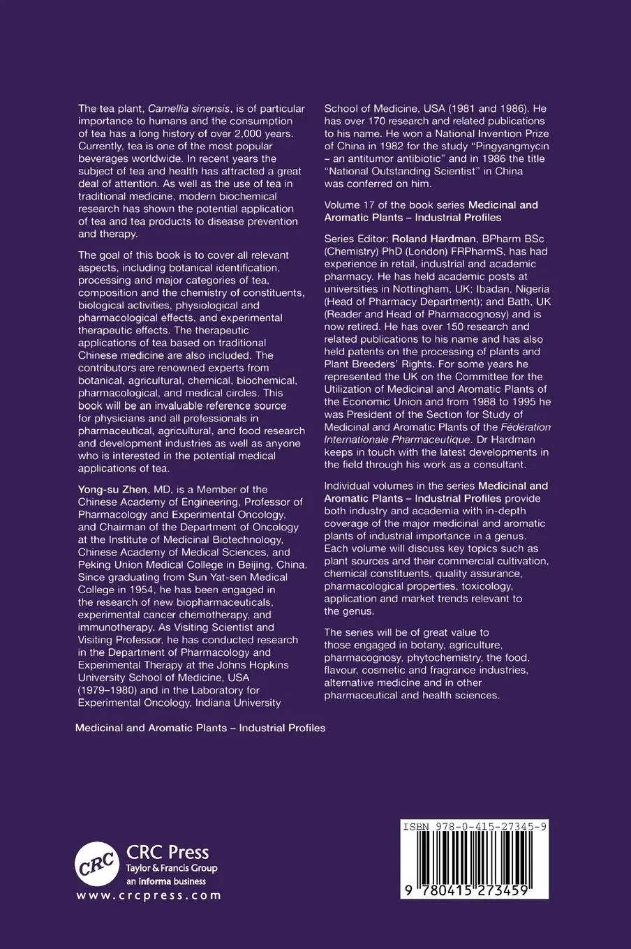 Rückseite: 9780415273459 | Tea | Bioactivity and Therapeutic Potential | Yong-Su Zhen | Buch