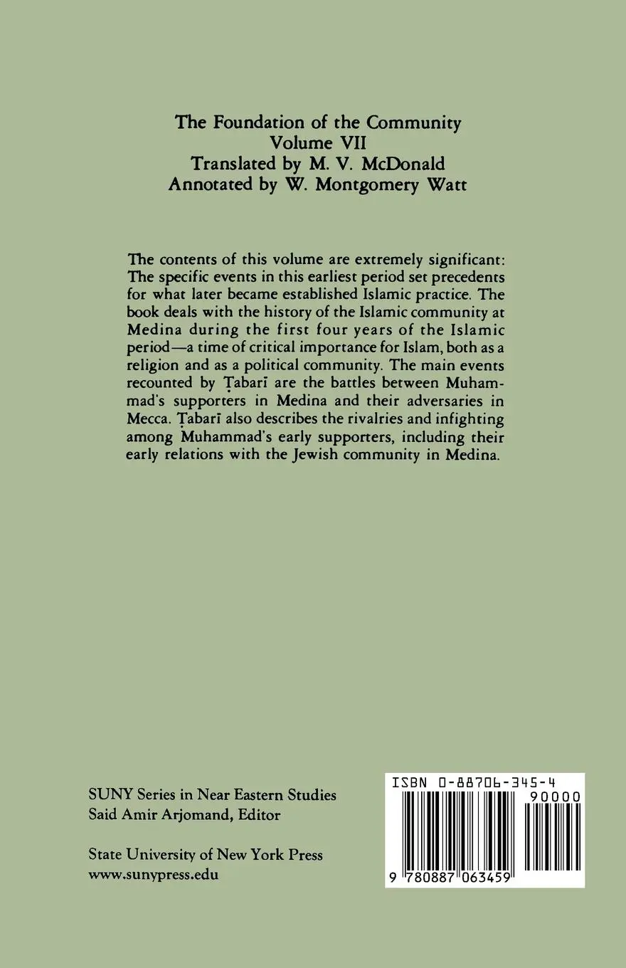 Rückseite: 9780887063459 | The History of al-¿abar¿ Vol. 7 | Taschenbuch | Englisch | 1987