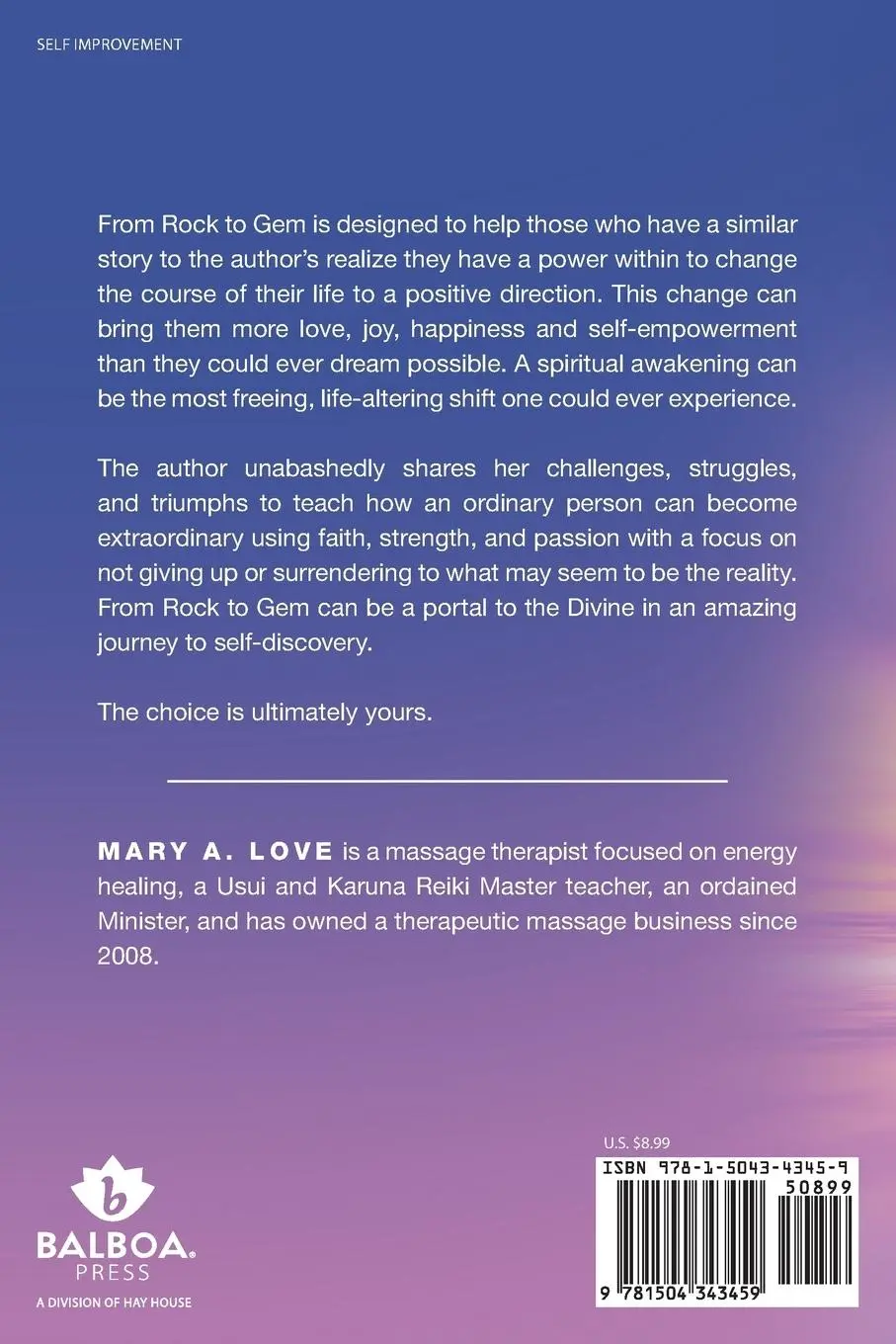 Rückseite: 9781504343459 | From Rock to Gem | A Life Journey to Awakening | Mary A. Love | Buch