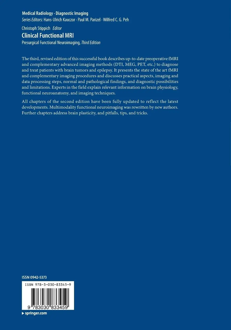 Rückseite: 9783030833459 | Clinical Functional MRI | Presurgical Functional Neuroimaging | Buch