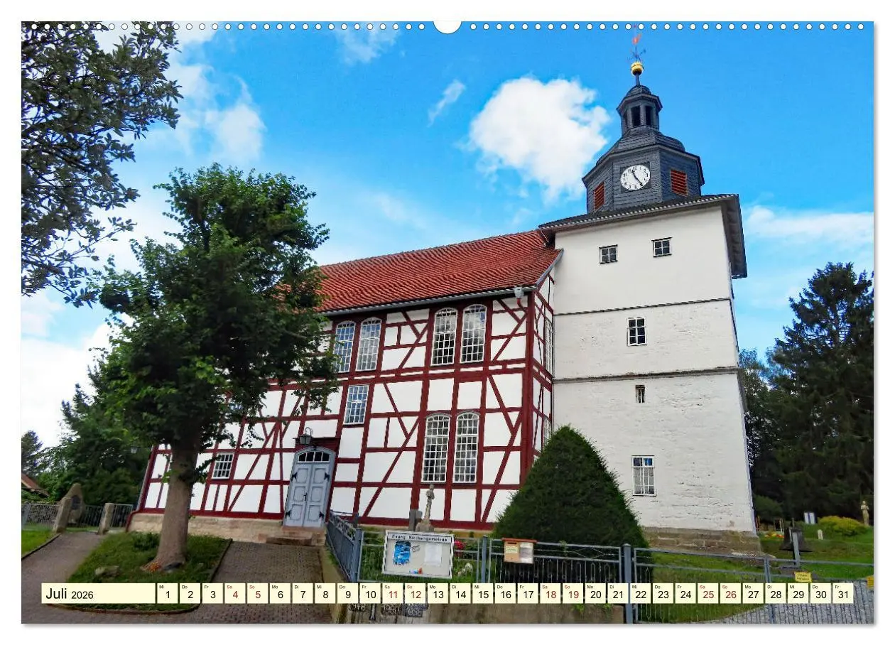 Bild: 9783457623459 | Fachwerkhäuser - Kirchen in Thüringen (Wandkalender 2026 DIN A2...