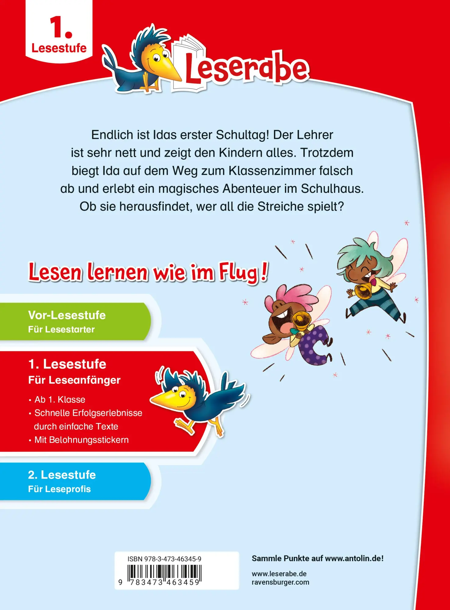 Rückseite: 9783473463459 | Leserabe 1. Lesestufe - Idas zauberhafter erster Schultag | Fabisch