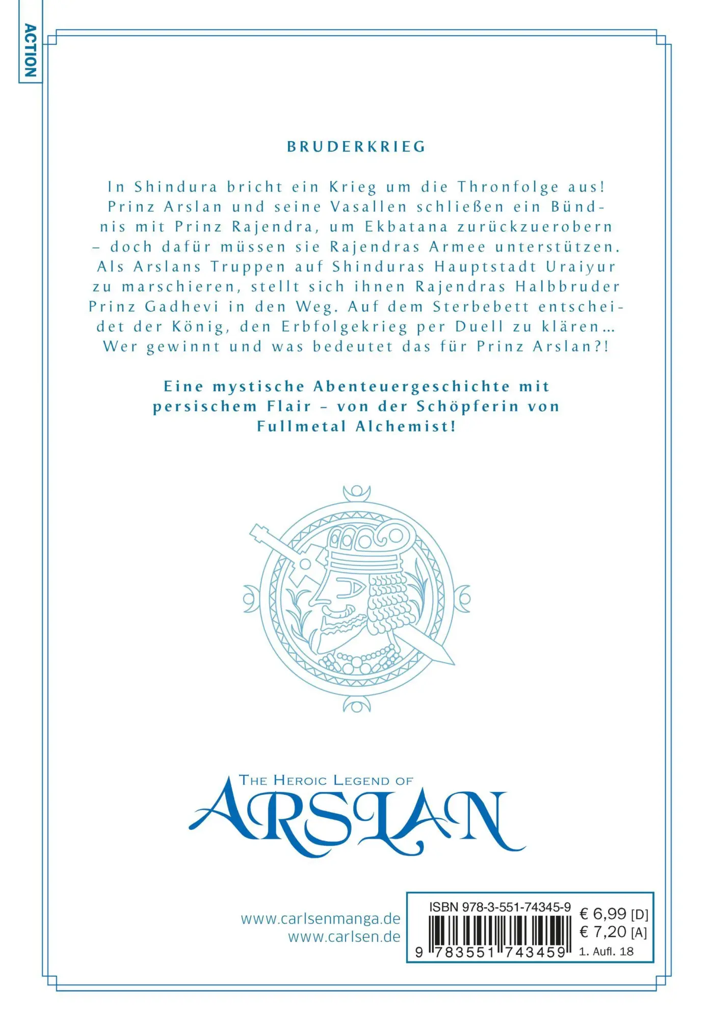 Rückseite: 9783551743459 | The Heroic Legend of Arslan 8 | Hiromu Arakawa (u. a.) | Taschenbuch