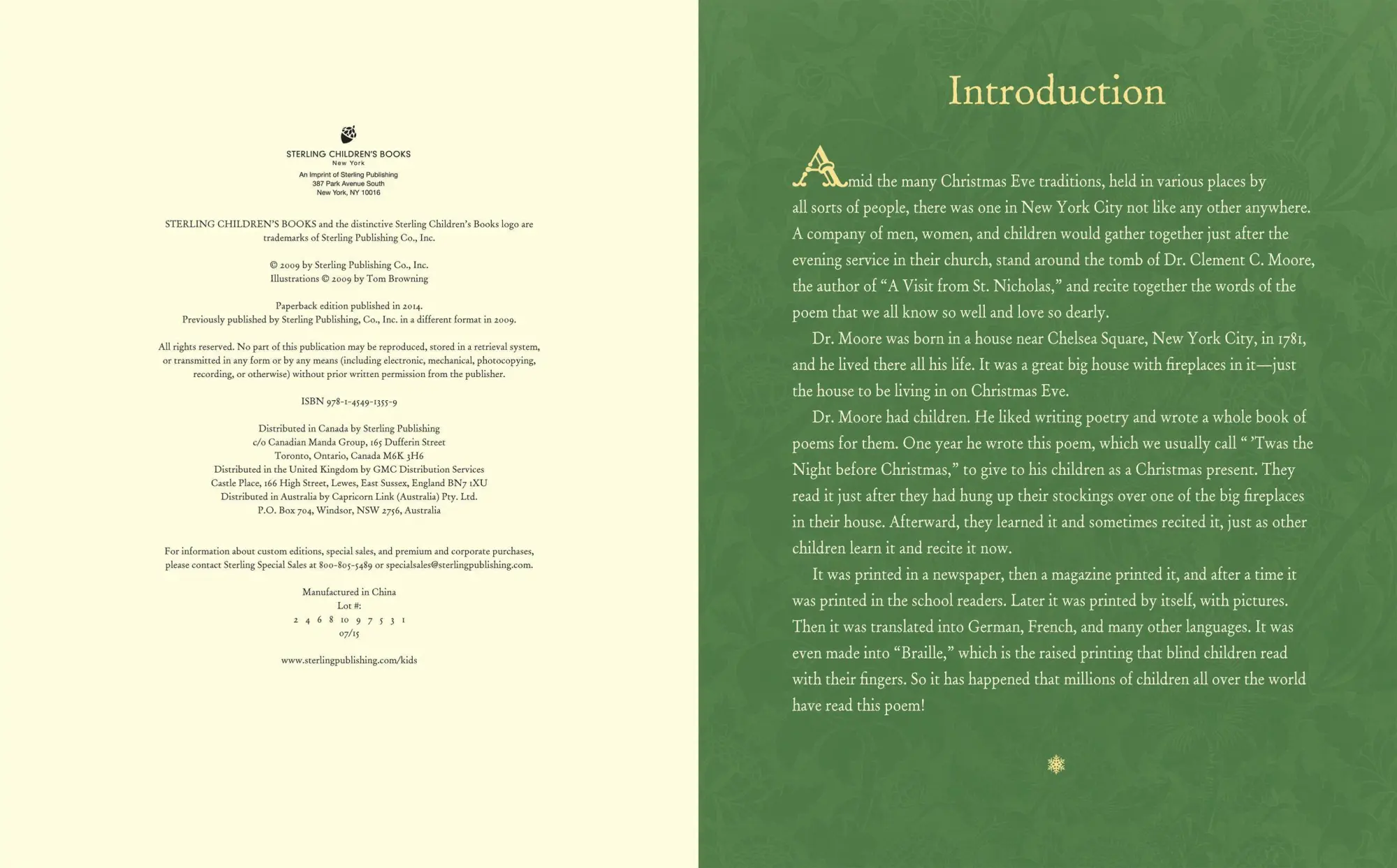 Bild: 9781454913559 | The Night Before Christmas | Clement Moore C | Taschenbuch | Englisch
