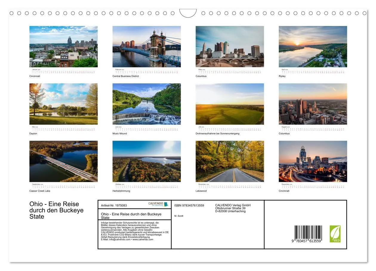 Bild: 9783457613559 | Ohio - Eine Reise durch den Buckeye State (Wandkalender 2026 DIN A3...