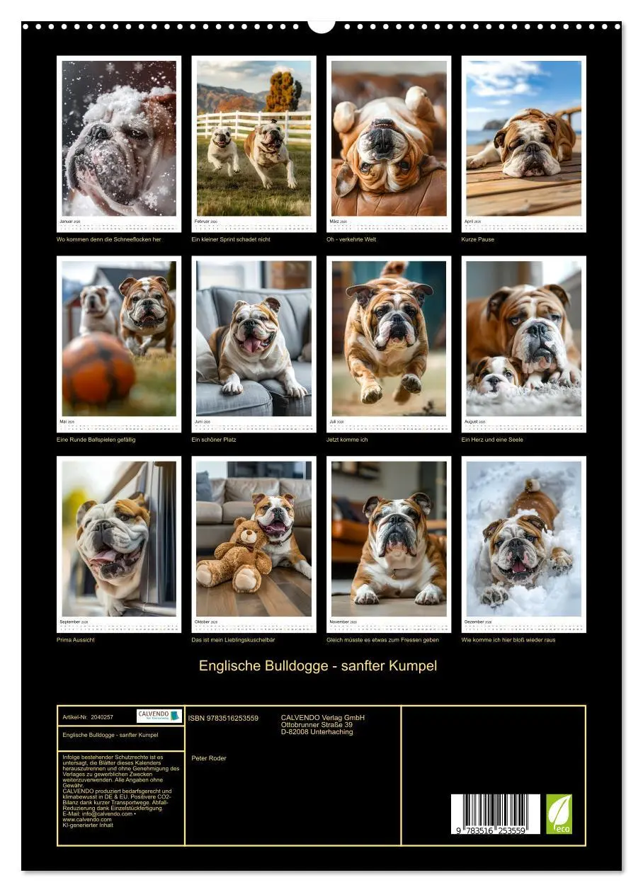 Bild: 9783516253559 | Englische Bulldogge - sanfter Kumpel (hochwertiger Premium...