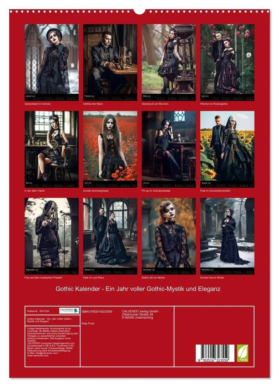 Bild: 9783516323559 | Gothic Kalender - Ein Jahr voller Gothic-Mystik und Eleganz...