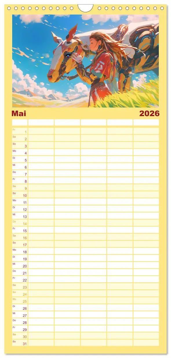 Bild: 9783516493559 | Familienplaner 2026 - Die Zukunft wird richtig cool mit 5 Spalten...