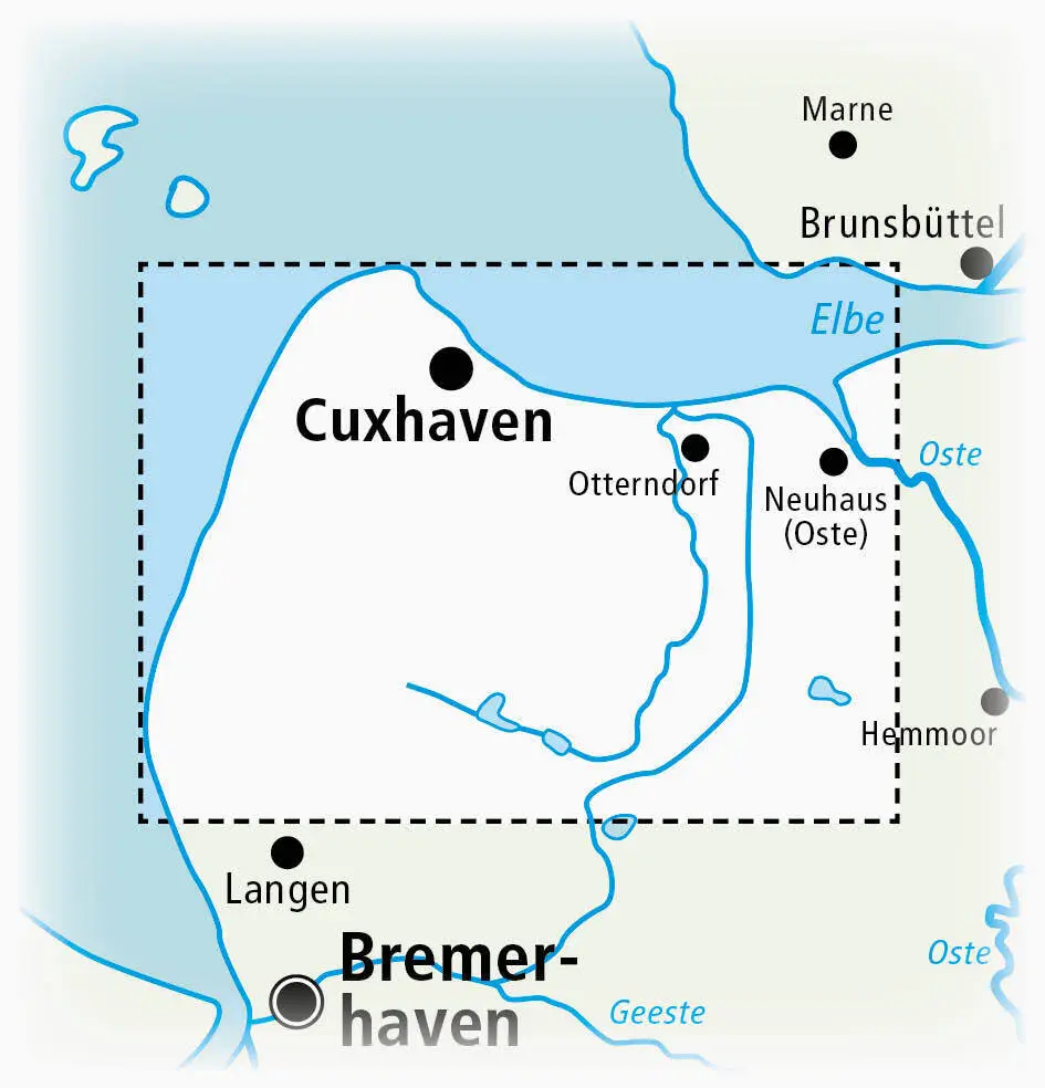 Bild: 9783747303559 | Publicpress Rad- und Wanderkarte Cuxhaven und umzu (mit Stadtplan)...