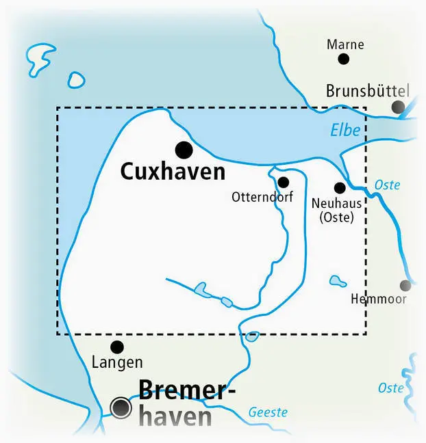 Bild: 9783747303559 | Publicpress Rad- und Wanderkarte Cuxhaven und umzu (mit Stadtplan)...