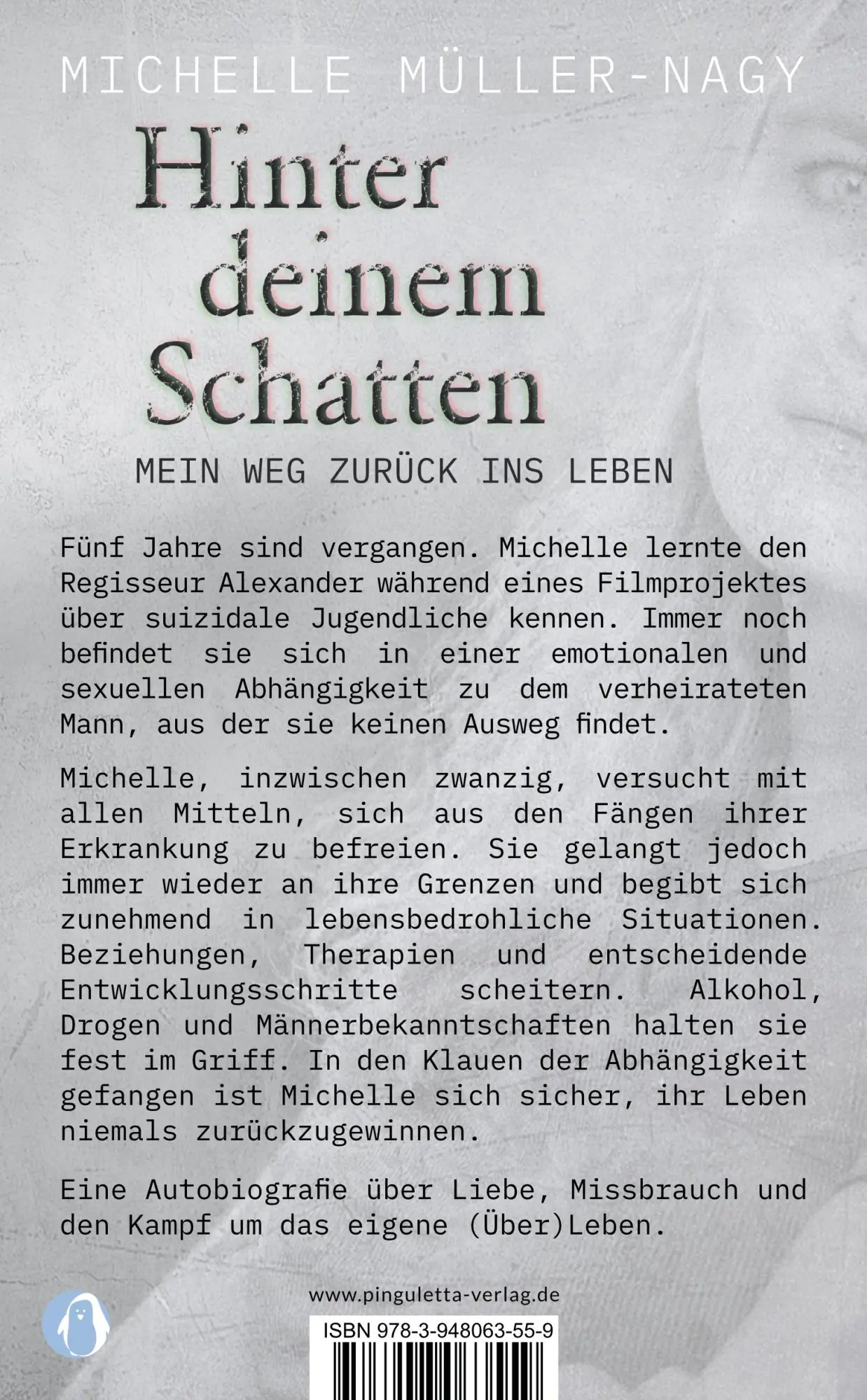Rückseite: 9783948063559 | Hinter deinem Schatten | Mein Weg zurück ins Leben | Müller-Nagy