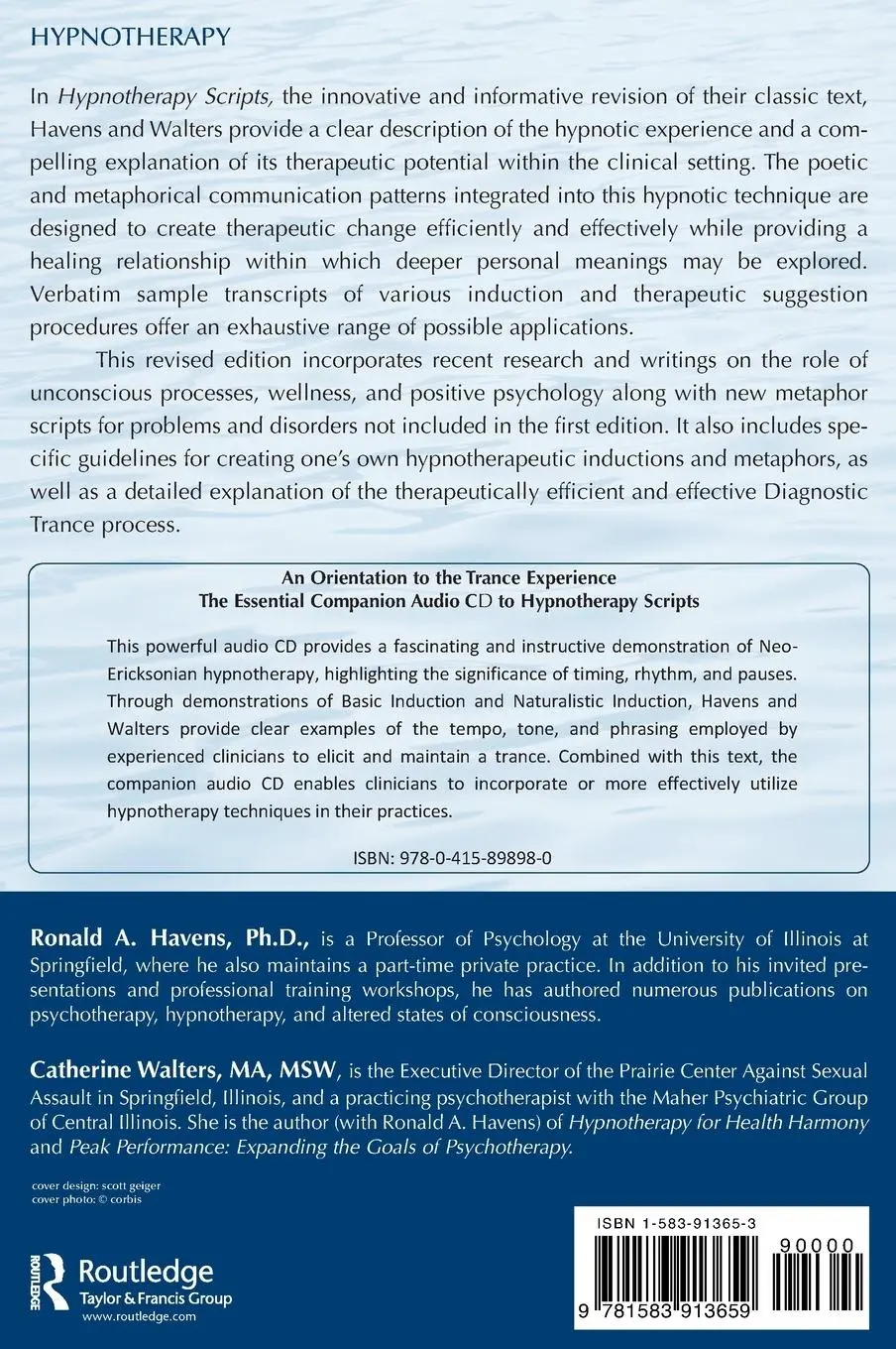 Rückseite: 9781583913659 | Hypnotherapy Scripts | Ronald A. Havens (u. a.) | Buch | Englisch