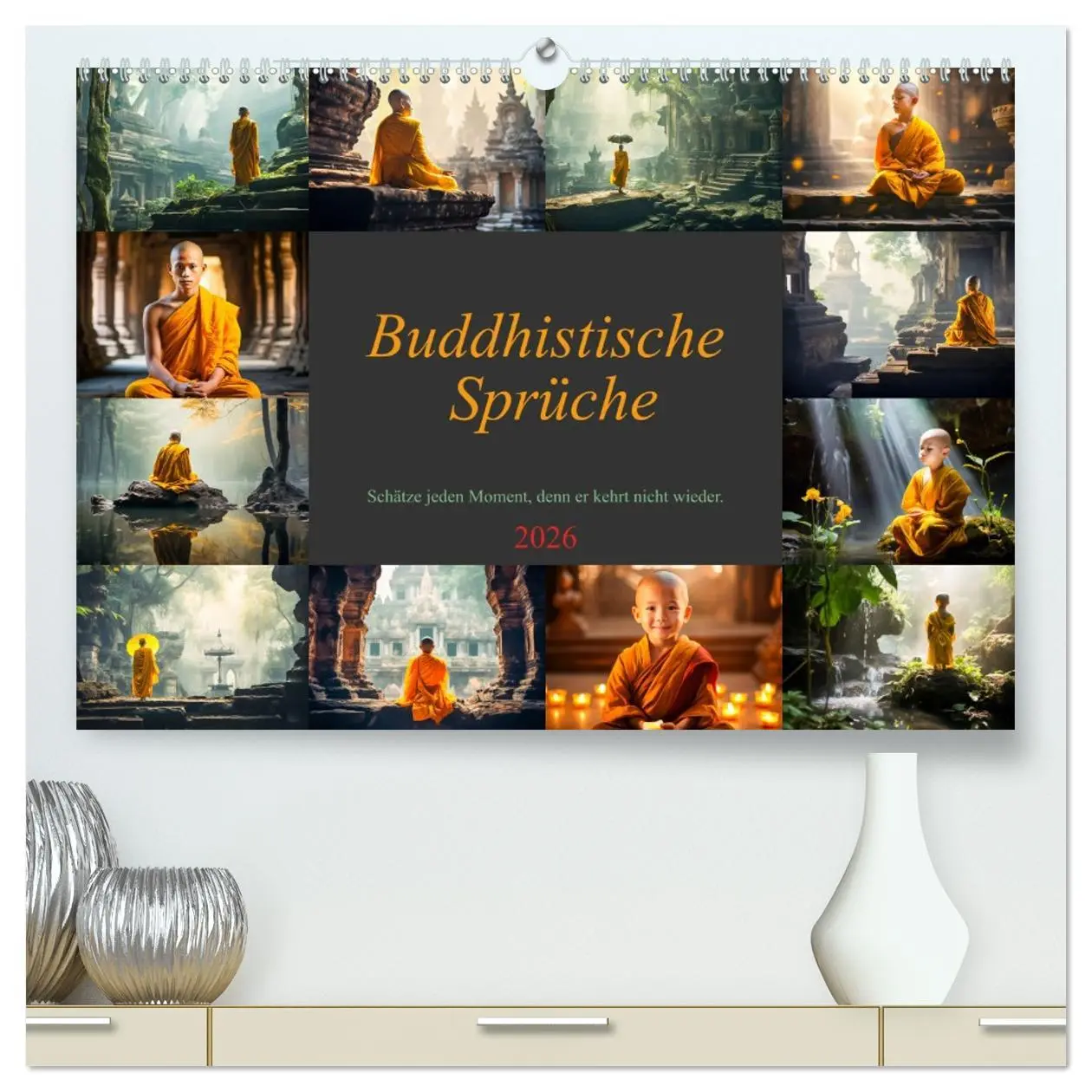Cover: 9783457463659 | Buddhistische Sprüche (hochwertiger Premium Wandkalender 2026 DIN...
