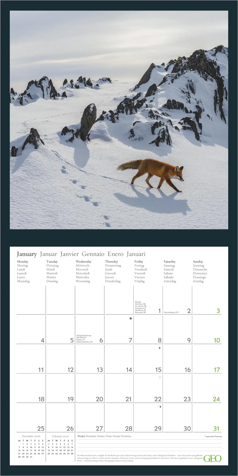 Bild: 4069095013759 | GEO Amazing Nature 2027 | Neumann Verlage GmbH &amp; Co KG | Kalender