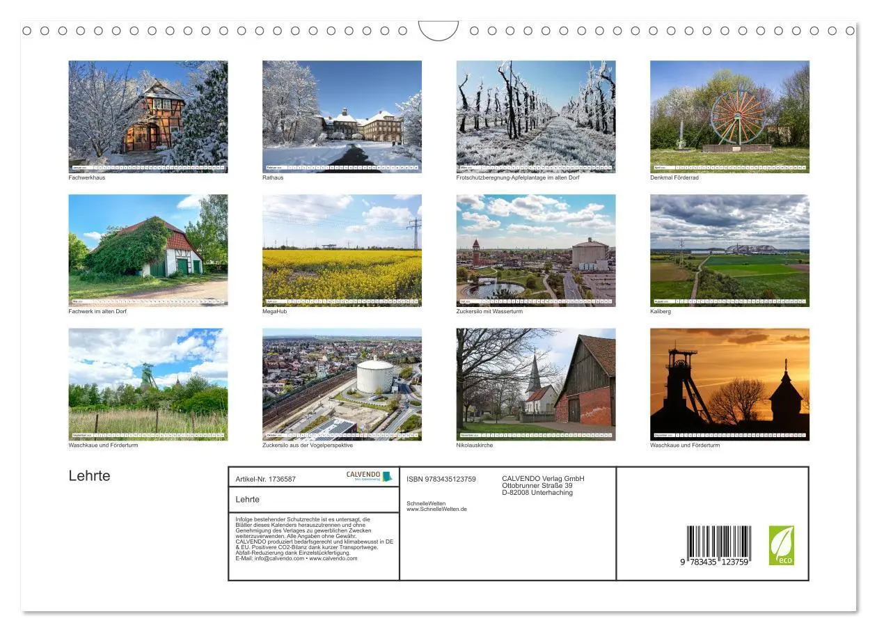 Bild: 9783435123759 | Lehrte (Wandkalender 2025 DIN A3 quer), CALVENDO Monatskalender | 2025