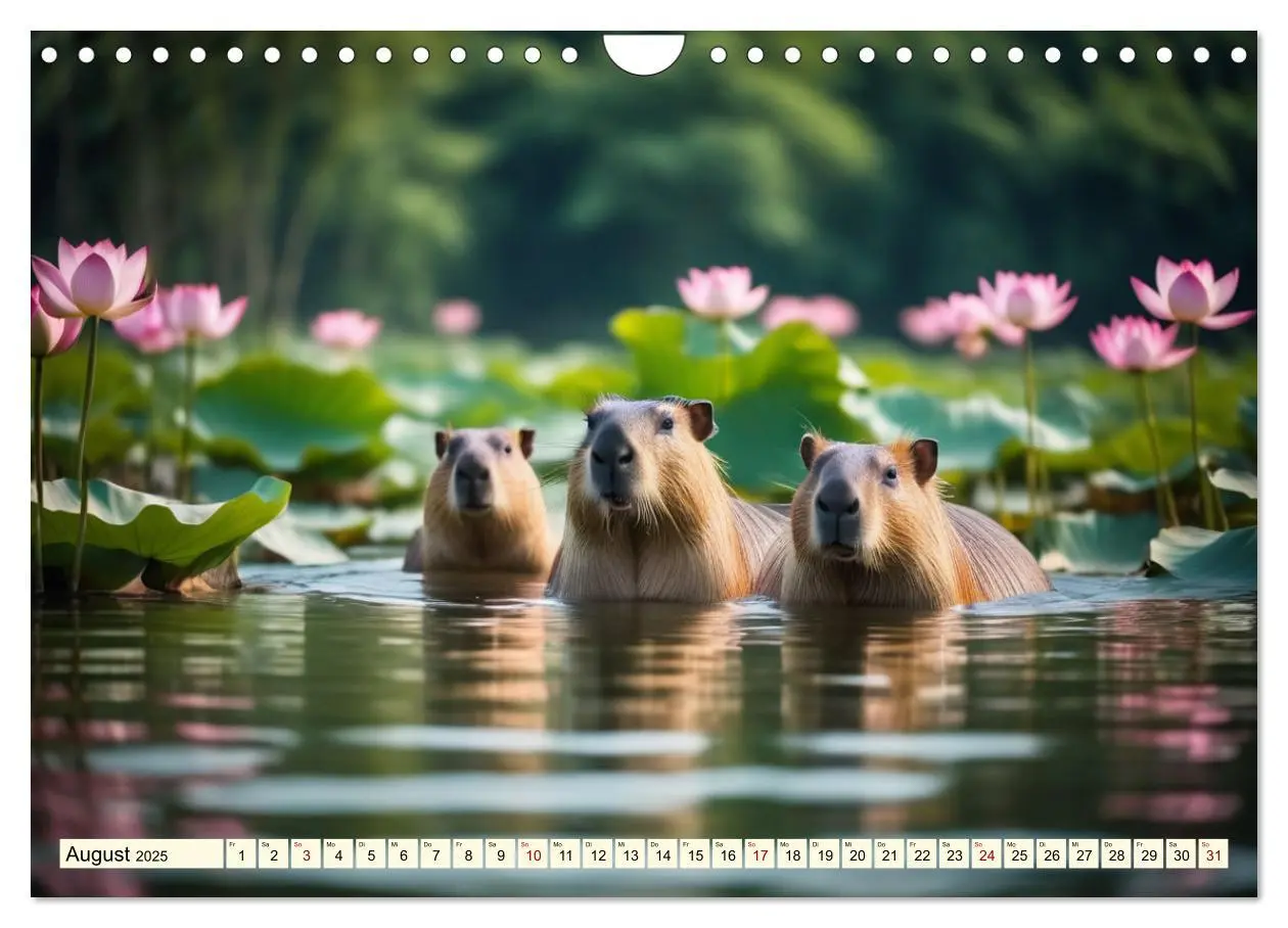 Bild: 9783457143759 | Capybaras - Wasserschweine die Herren der Gräser (Wandkalender 2025...