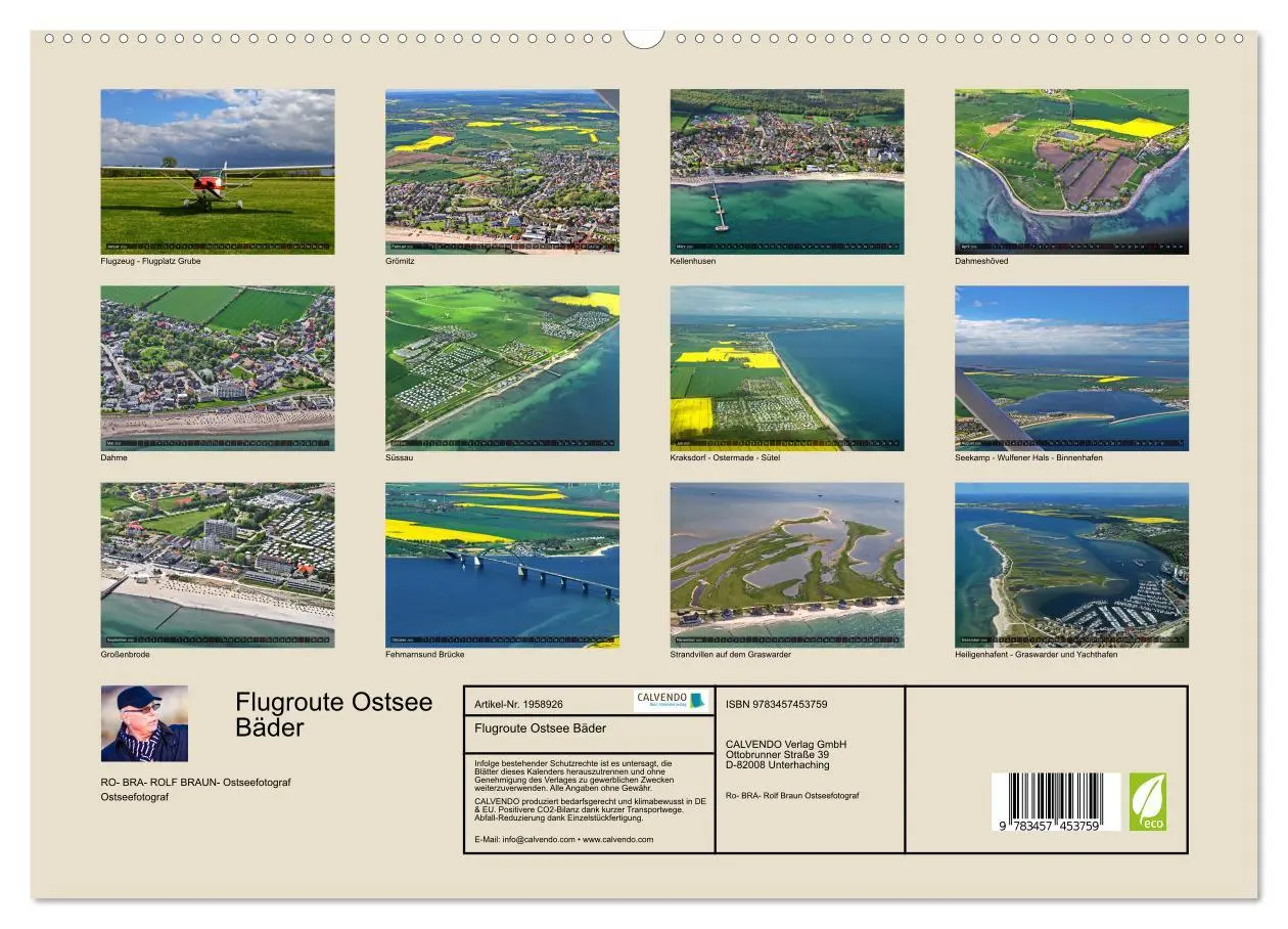 Bild: 9783457453759 | Flugroute Ostsee Bäder (hochwertiger Premium Wandkalender 2026 DIN...