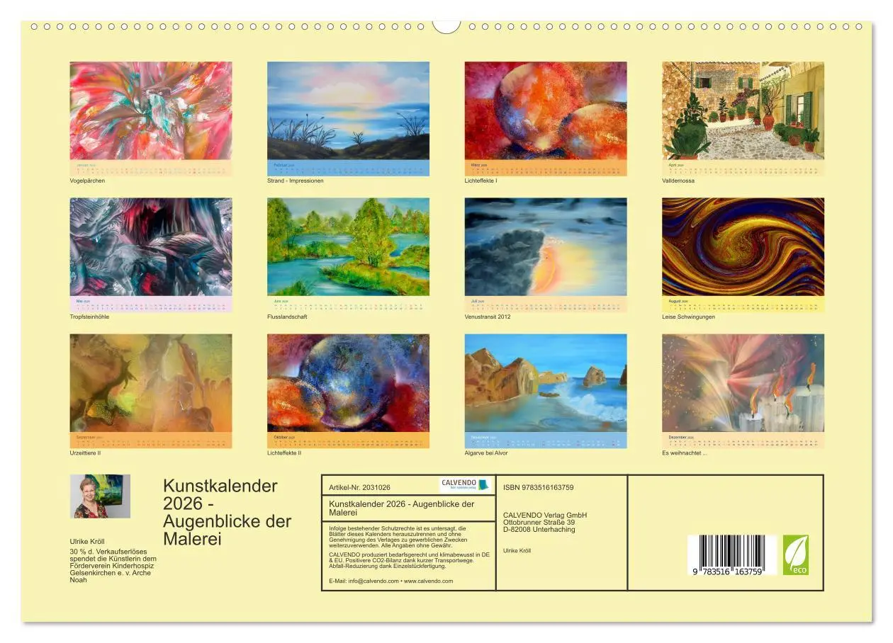 Bild: 9783516163759 | Kunstkalender 2026 - Augenblicke der Malerei (hochwertiger Premium...