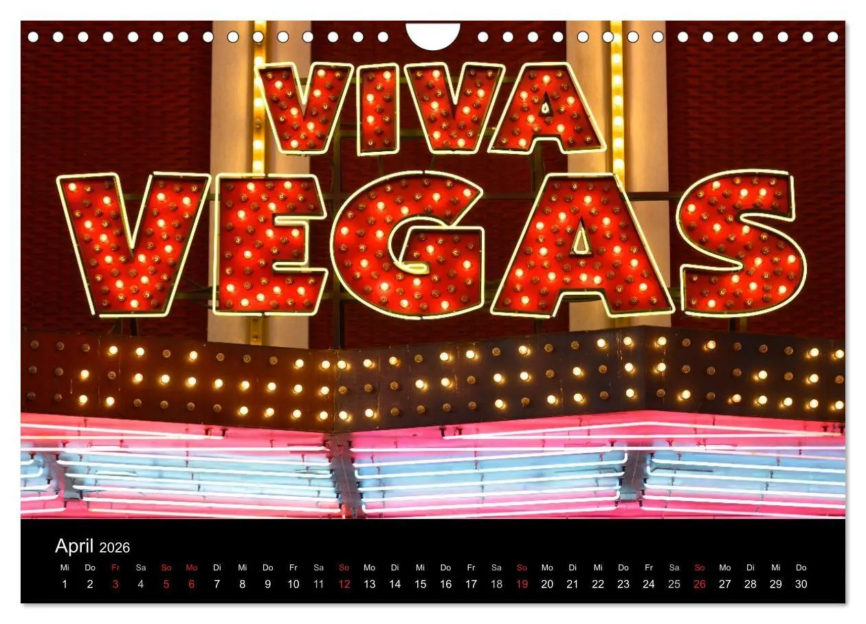 Bild: 9783516233759 | Las Vegas (Wandkalender 2026 DIN A4 quer), CALVENDO Monatskalender