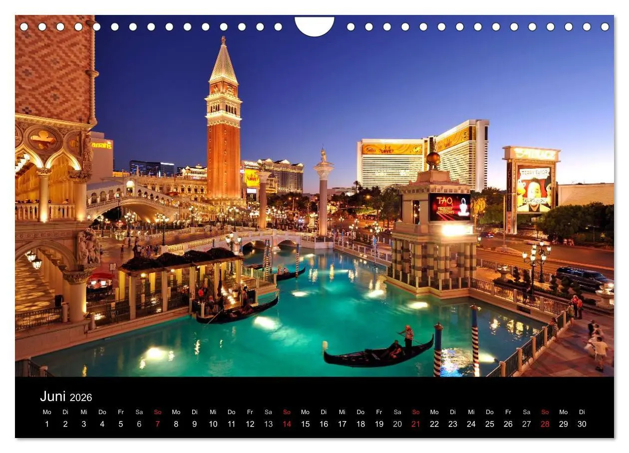 Bild: 9783516233759 | Las Vegas (Wandkalender 2026 DIN A4 quer), CALVENDO Monatskalender