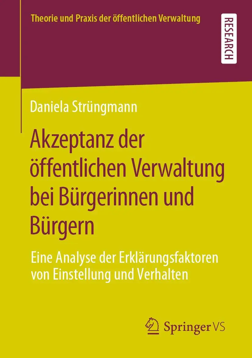 Cover: 9783658283759 | Akzeptanz der öffentlichen Verwaltung bei Bürgerinnen und Bürgern