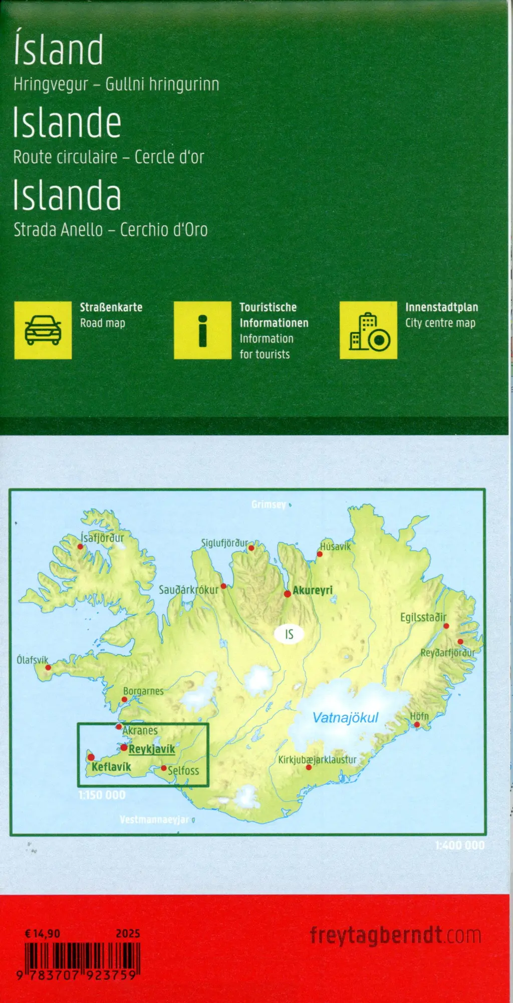 Bild: 9783707923759 | freytag &amp; berndt Straßenkarte Island 1:400.000 | Freytag &amp; Berndt