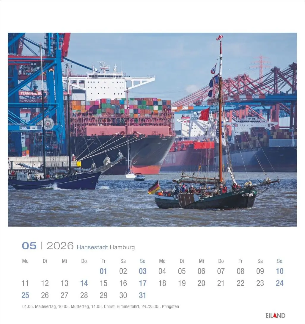Bild: 9783964023759 | Hansestadt Hamburg Postkartenkalender 2026 | Eiland | Kalender | 13 S.