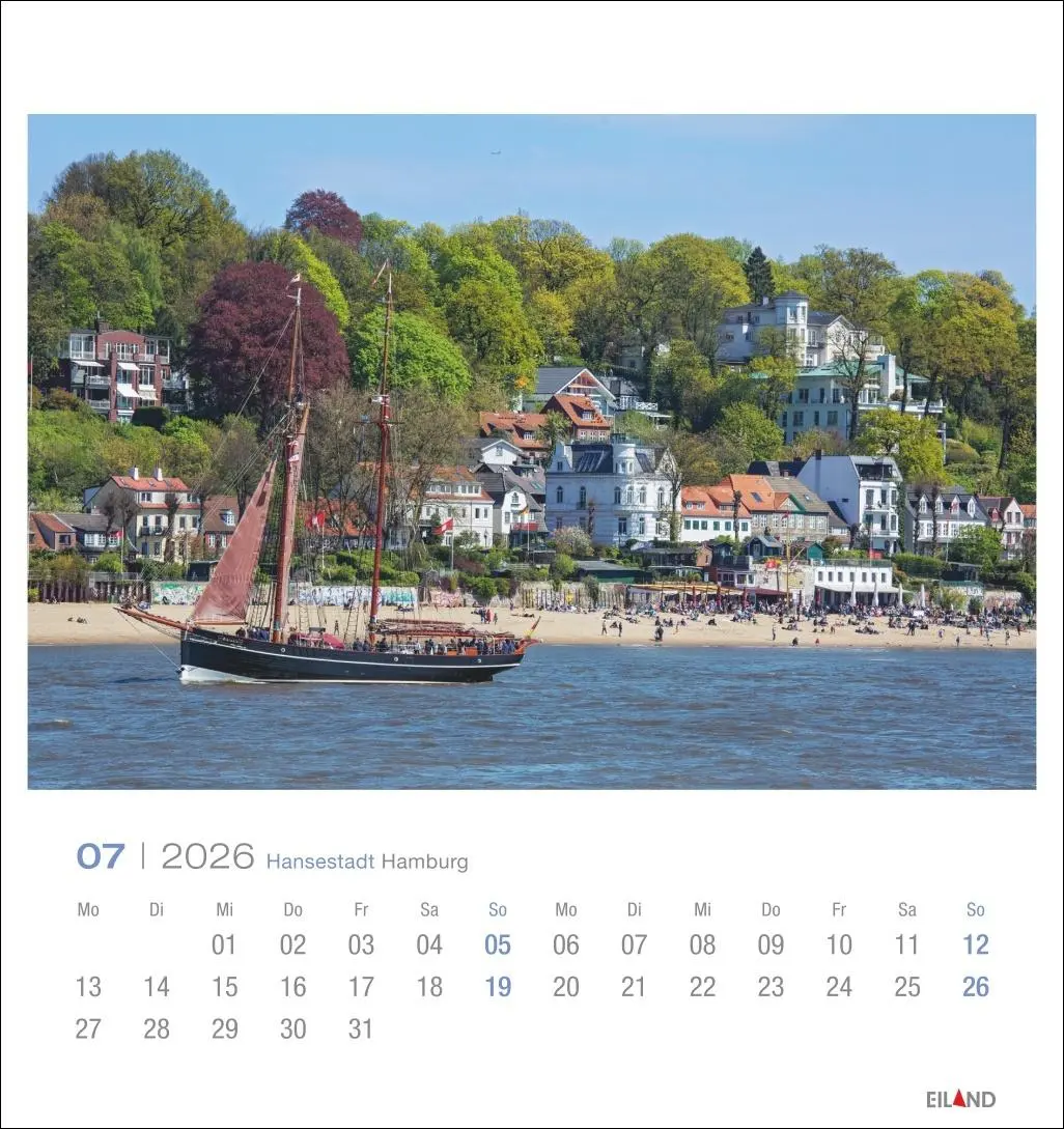 Bild: 9783964023759 | Hansestadt Hamburg Postkartenkalender 2026 | Eiland | Kalender | 13 S.