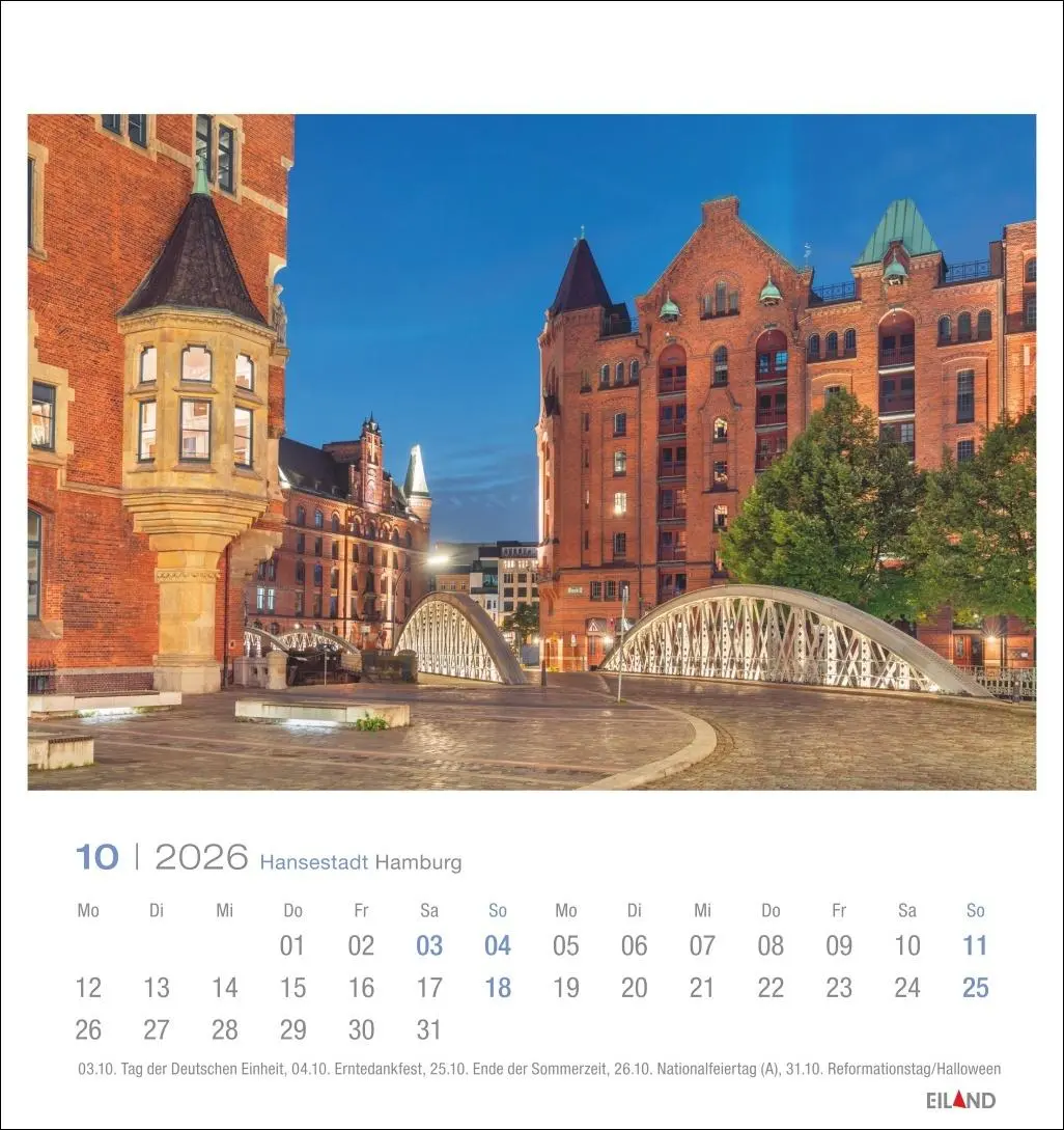 Bild: 9783964023759 | Hansestadt Hamburg Postkartenkalender 2026 | Eiland | Kalender | 13 S.