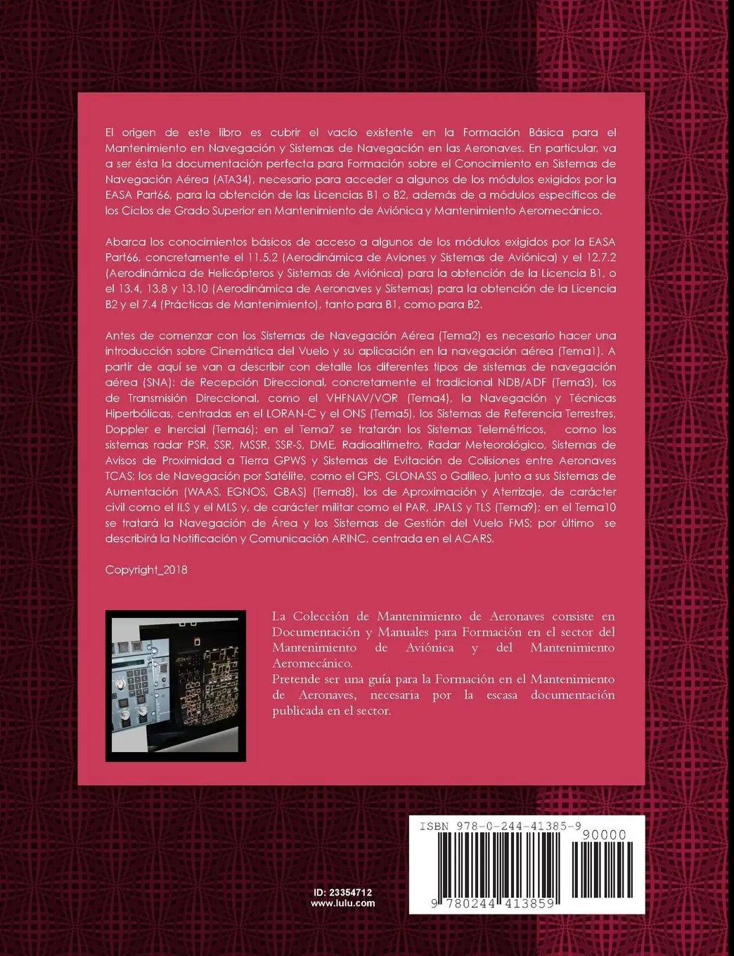 Rückseite: 9780244413859 | NAVEGACIÓN Y SISTEMAS DE NAVEGACIÓN AÉREA | Javier Joglar Alcubilla