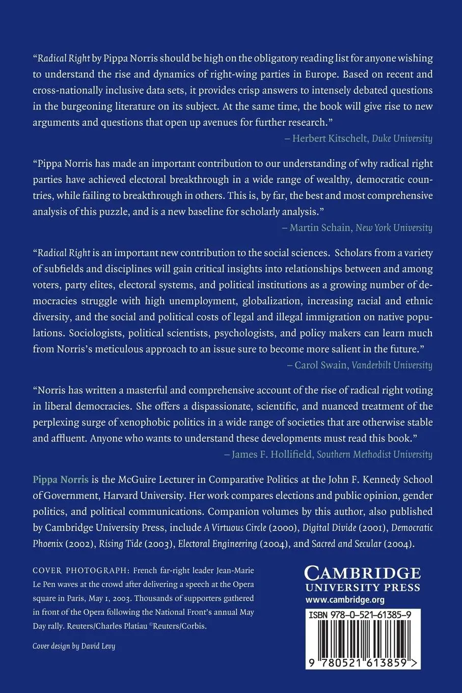 Rückseite: 9780521613859 | Radical Right | Pippa Norris | Taschenbuch | Englisch | 2013