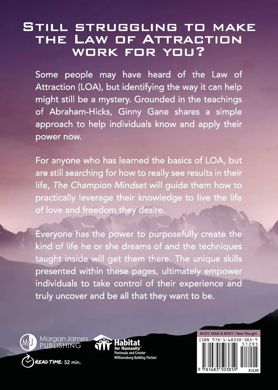 Rückseite: 9781683503859 | The Champion Mindset | Ginny Gane | Taschenbuch | Englisch | 2017