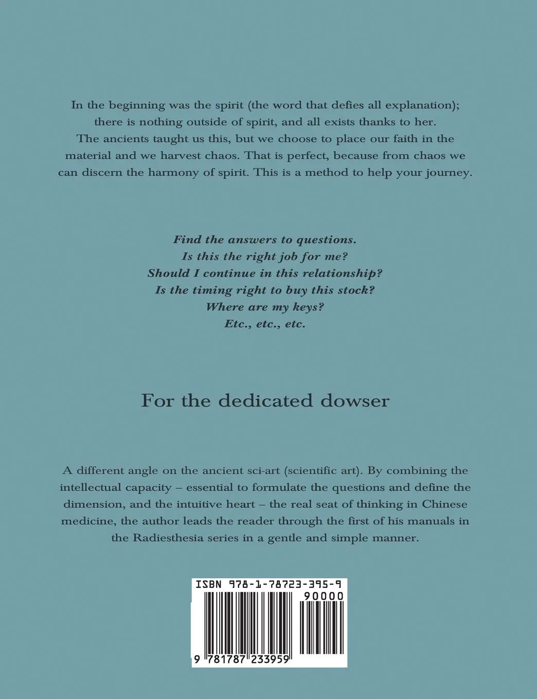Rückseite: 9781787233959 | Radiesthesia I | Christopher Freeland | Taschenbuch | Englisch | 2020