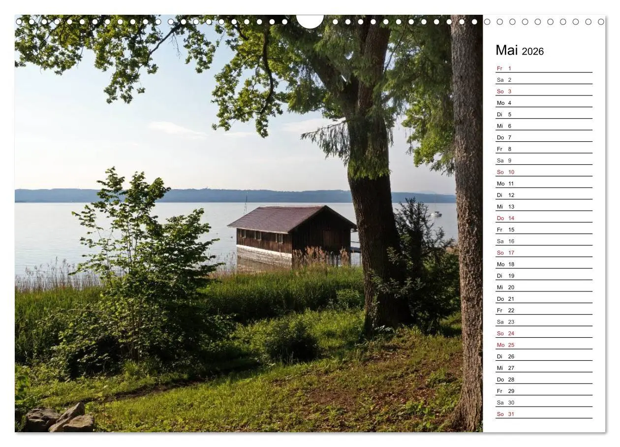 Bild: 9783457983959 | Seestärke - Der Ammersee (Wandkalender 2026 DIN A3 quer), CALVENDO...
