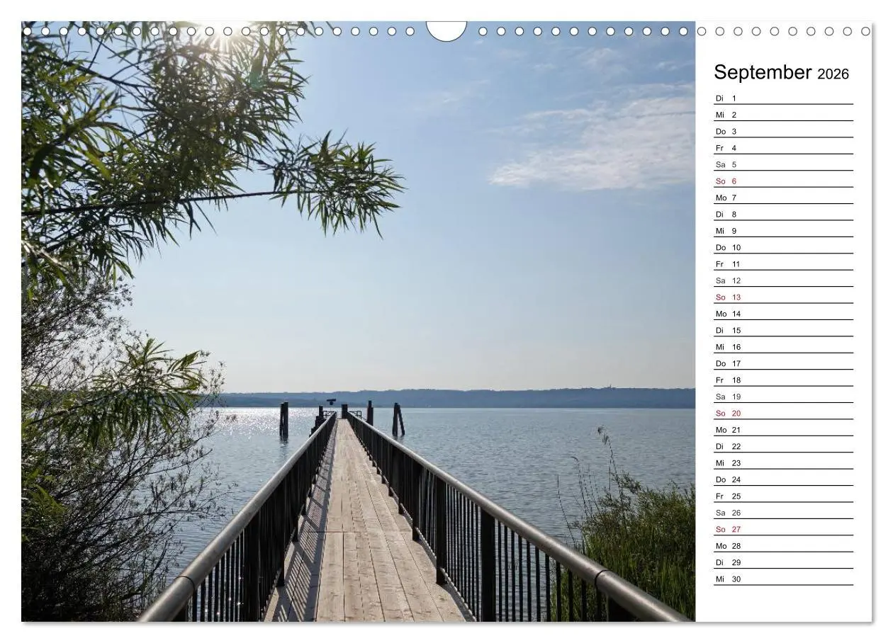 Bild: 9783457983959 | Seestärke - Der Ammersee (Wandkalender 2026 DIN A3 quer), CALVENDO...