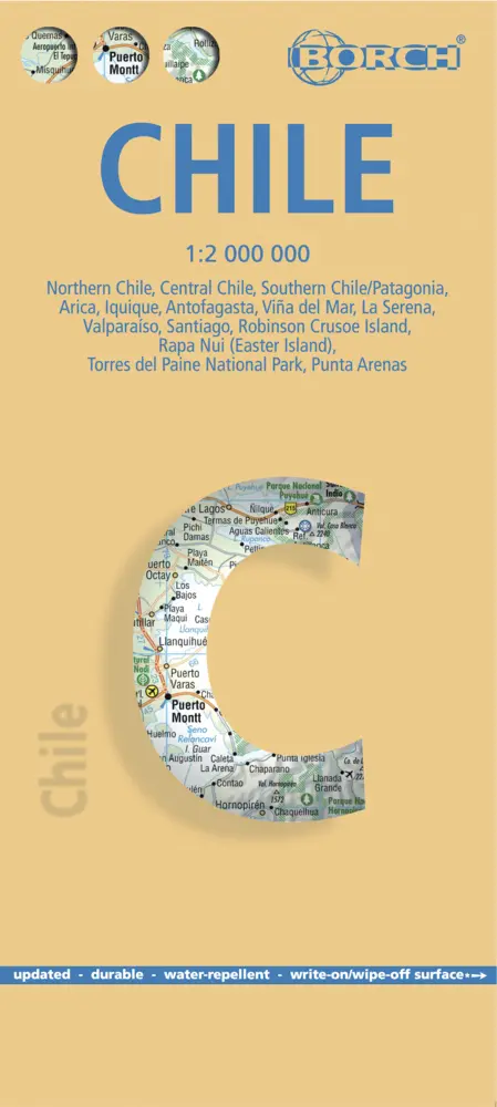 Cover: 9783866093959 | Borch Map Chile | (Land-)Karte | Mehrfarbendruck. Gefalzt | 2 S.