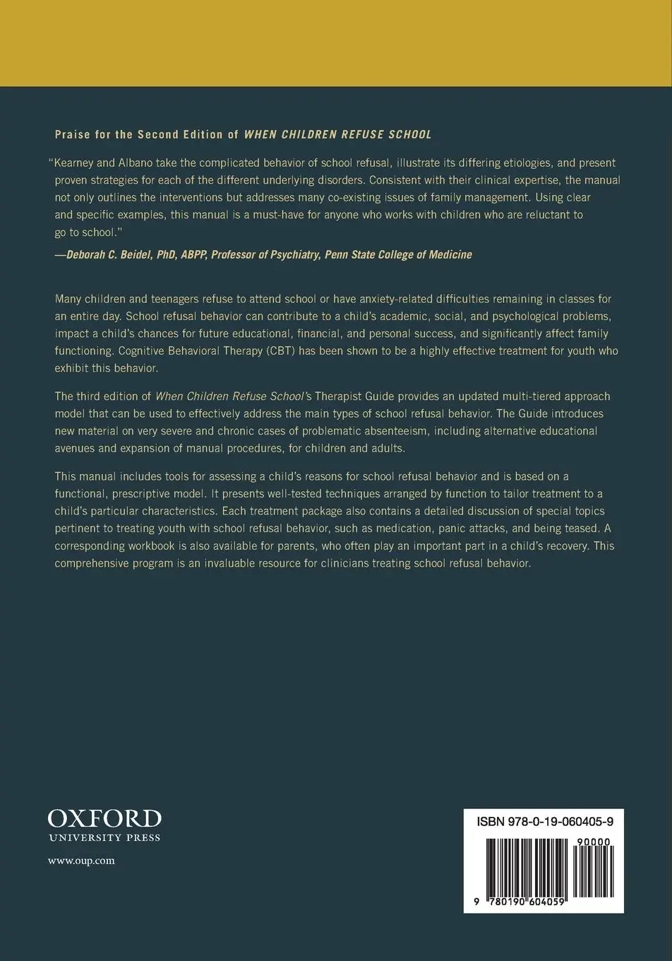 Rückseite: 9780190604059 | When Children Refuse School | Therapist Guide | Christopher A. Kearney