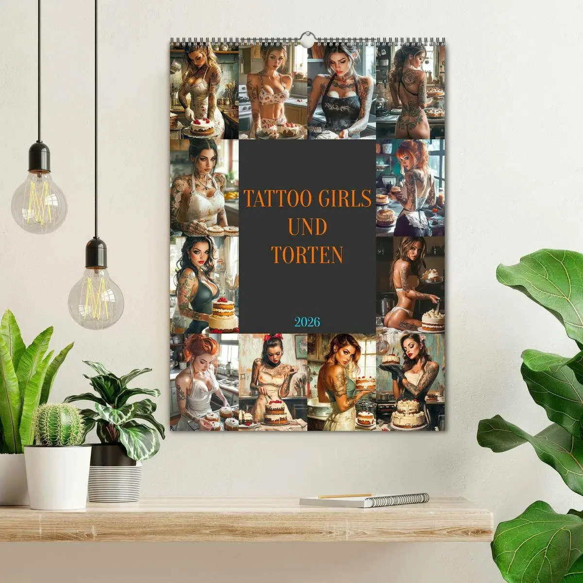 Bild: 9783457254059 | Tattoo Girls und Torten (Wandkalender 2026 DIN A2 hoch), CALVENDO...
