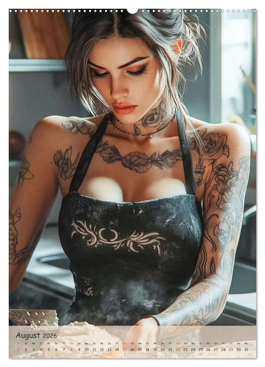 Bild: 9783457254059 | Tattoo Girls und Torten (Wandkalender 2026 DIN A2 hoch), CALVENDO...