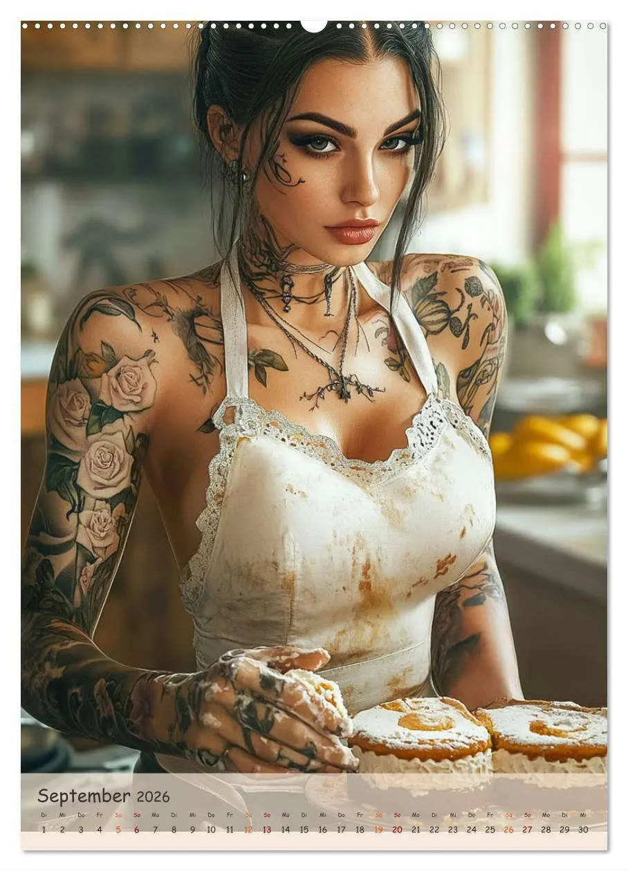 Bild: 9783457254059 | Tattoo Girls und Torten (Wandkalender 2026 DIN A2 hoch), CALVENDO...