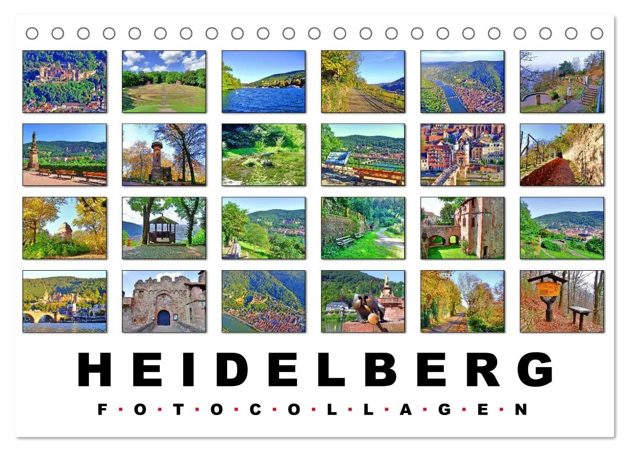 Cover: 9783457874059 | Heidelberg Fotocollagen (Tischkalender 2026 DIN A5 quer), CALVENDO...
